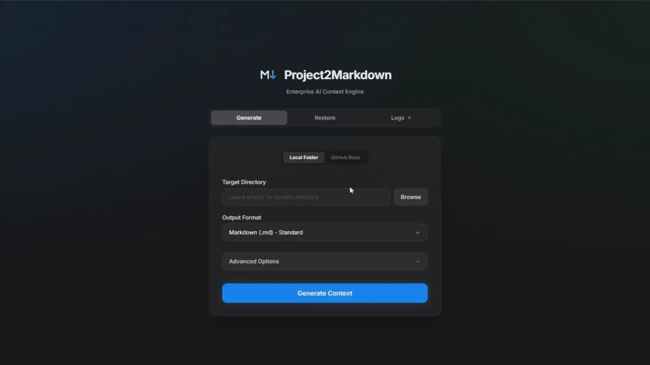 Project2Markdown Web Dashboard Live Demo