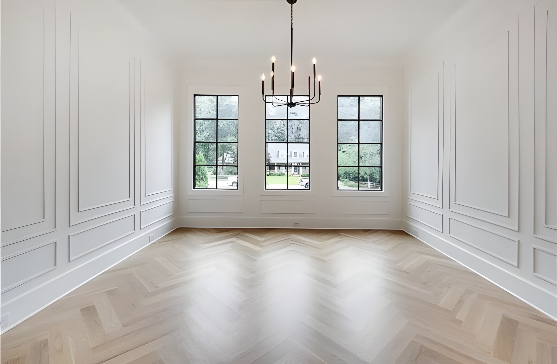 Empty bedroom design render