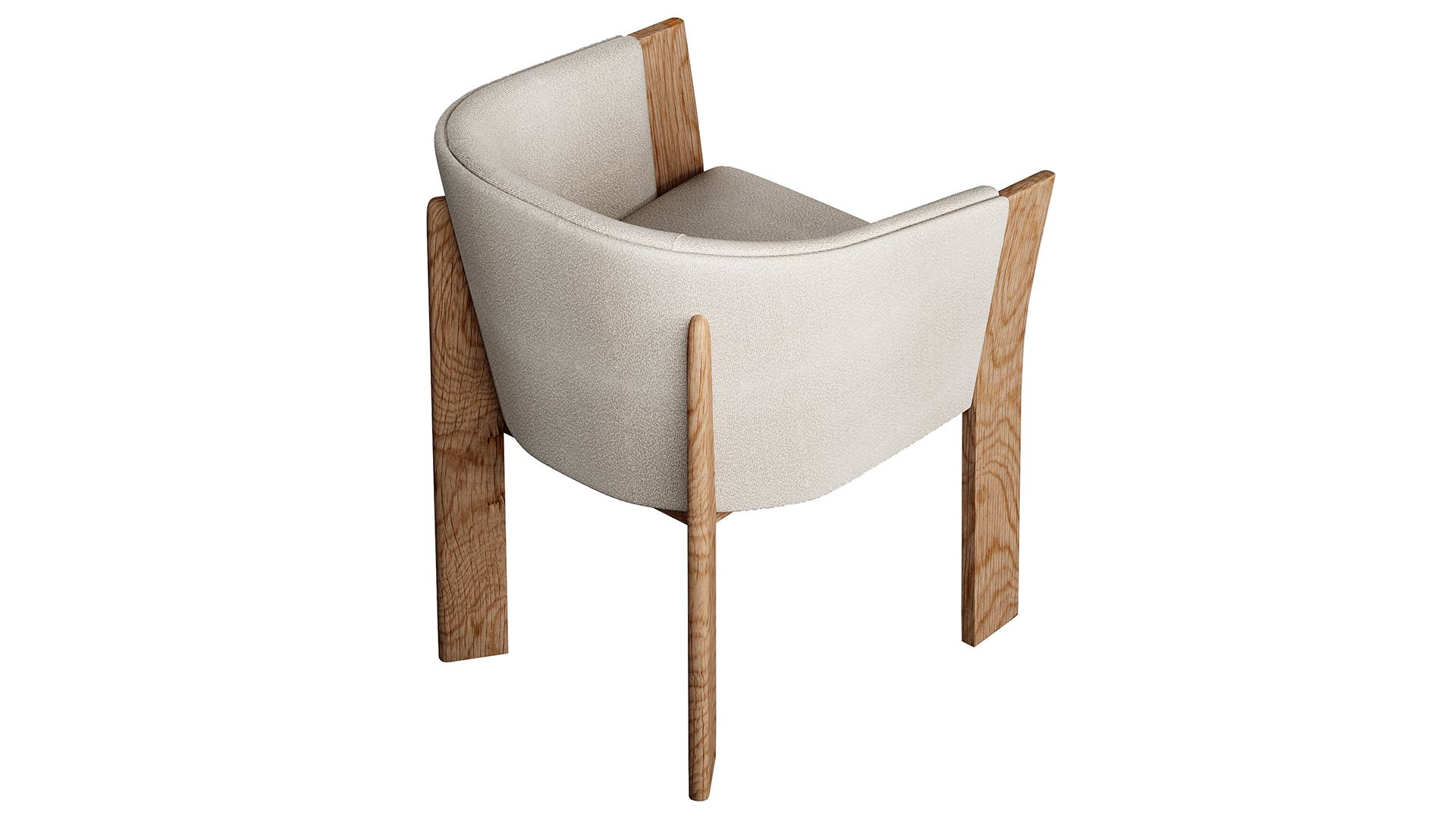 Top-down perspective of Nara Chair 3D model