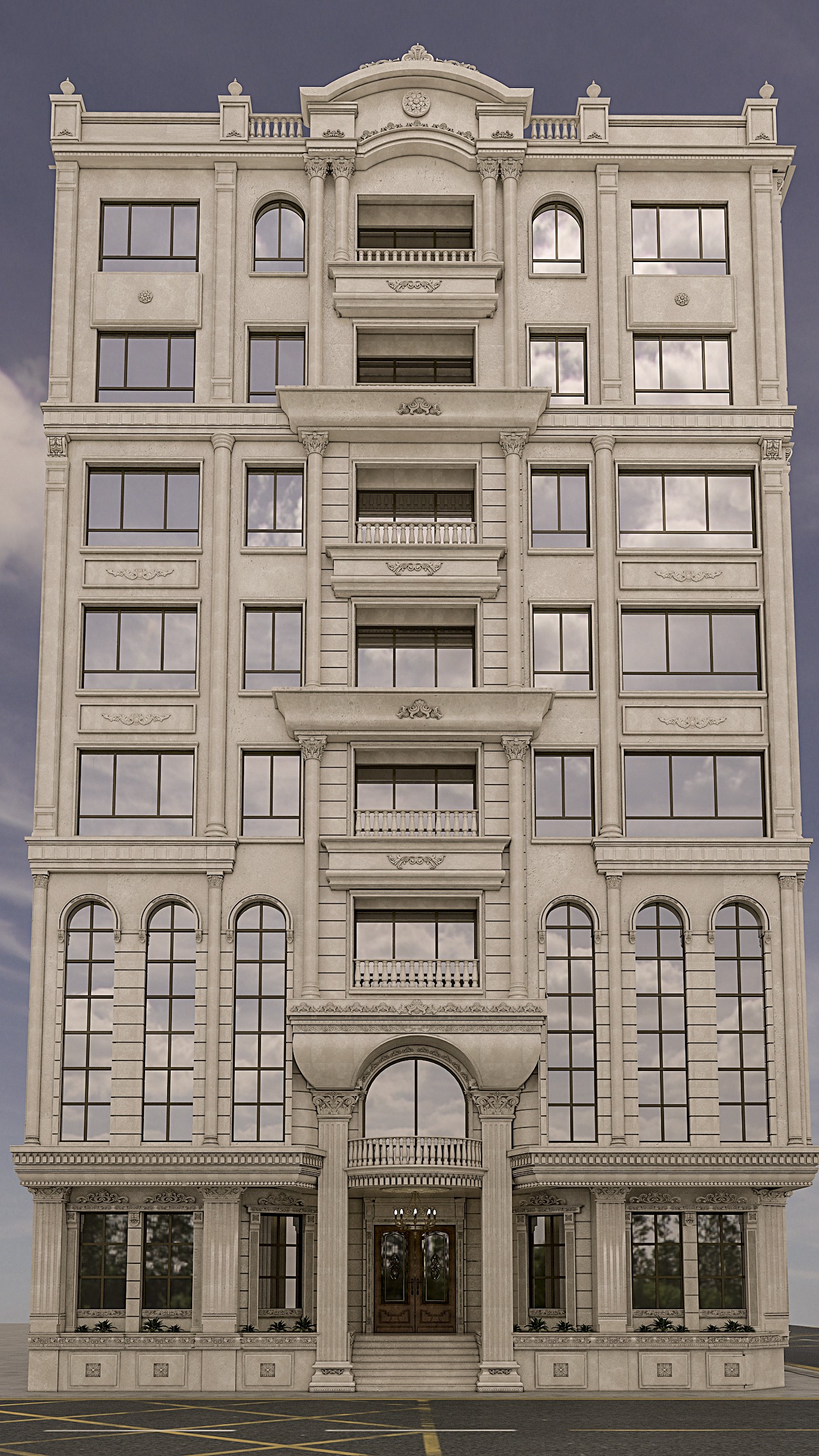 Royal mansion close-up