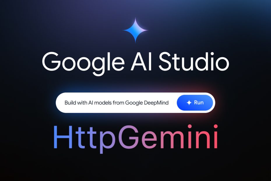 Promotional poster for the HttpGemini plugin, connecting Google AI Studio with Unreal Engine for powerful AI development.